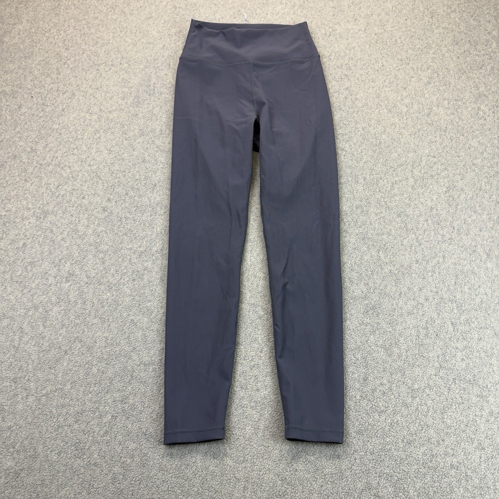 Wilo The Label Leggings Womens S Gray Ribbed High Waist Activewear Yoga